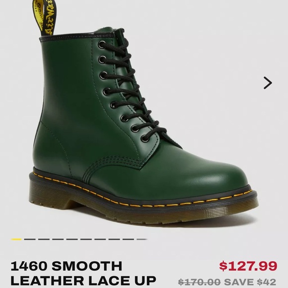 Dr. Martens Green Leather Boots - Picture 8 of 8